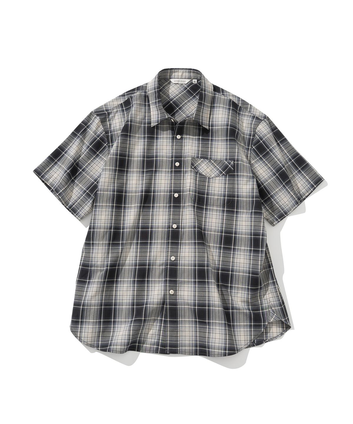 유니폼브릿지(UNIFORM BRIDGE) vintage check s/s shirt charcoal