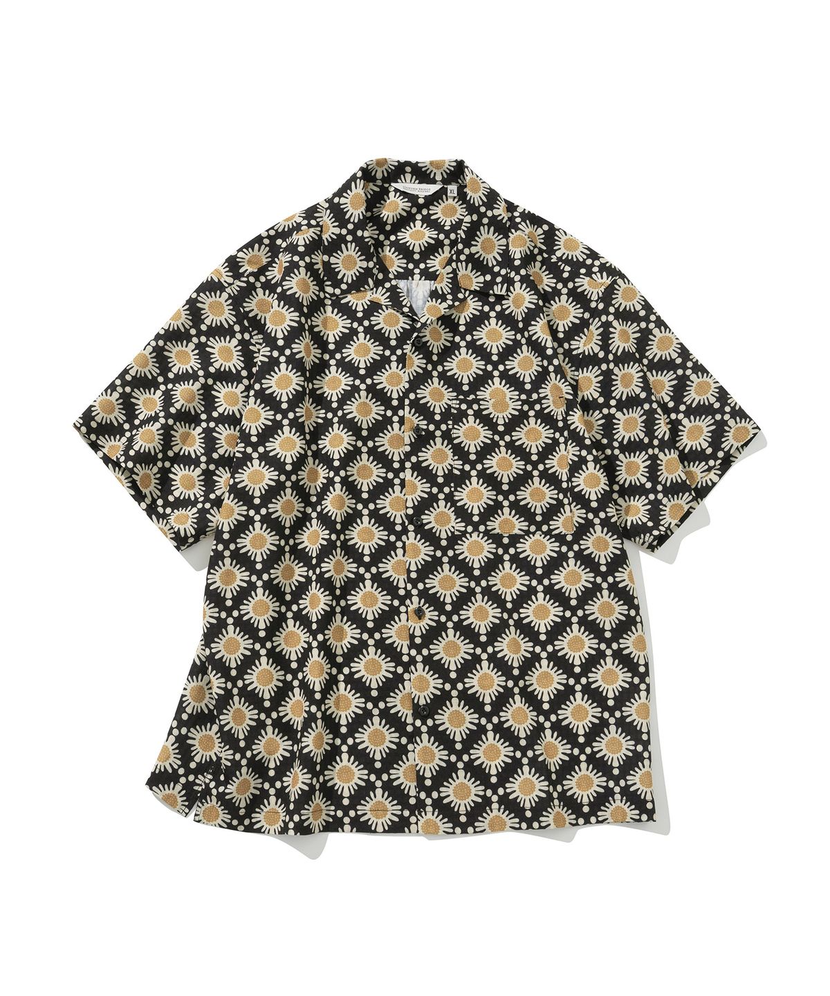 유니폼브릿지(UNIFORM BRIDGE) flower resort s/s shirt black