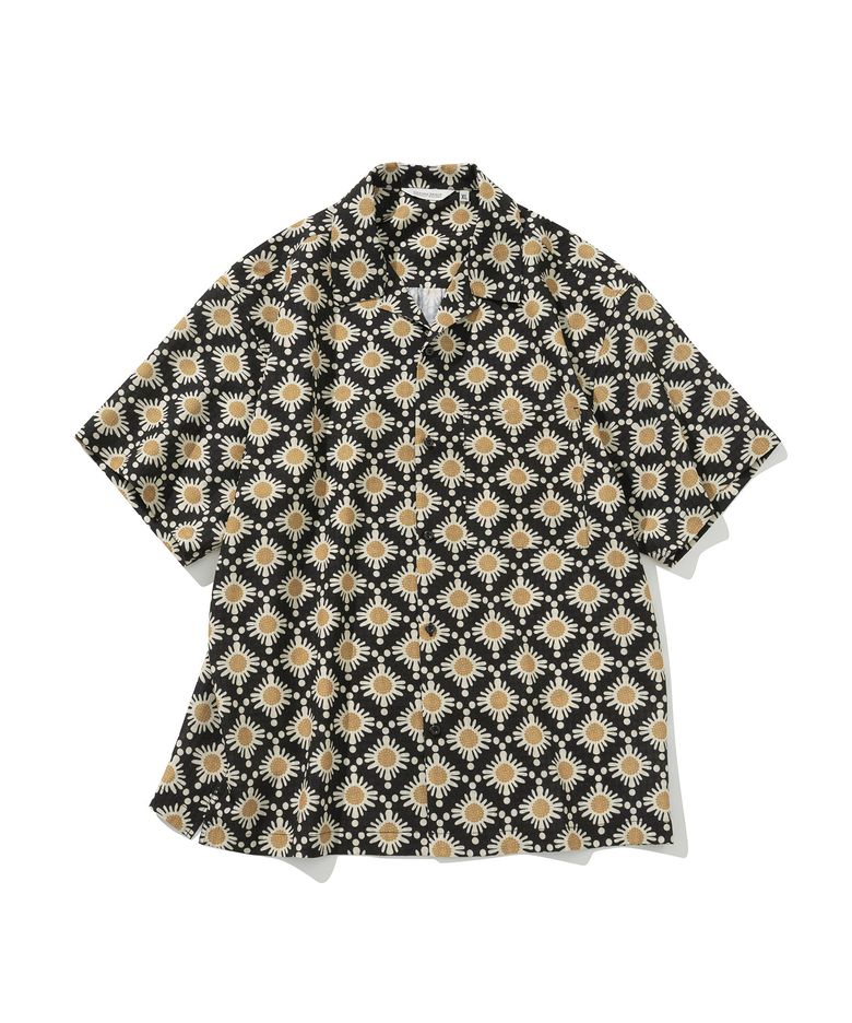 flower resort s/s shirt black