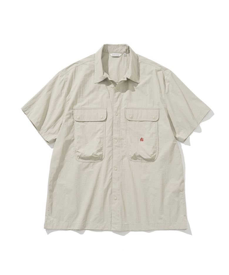 ae 2 pocket s/s work shirt beige