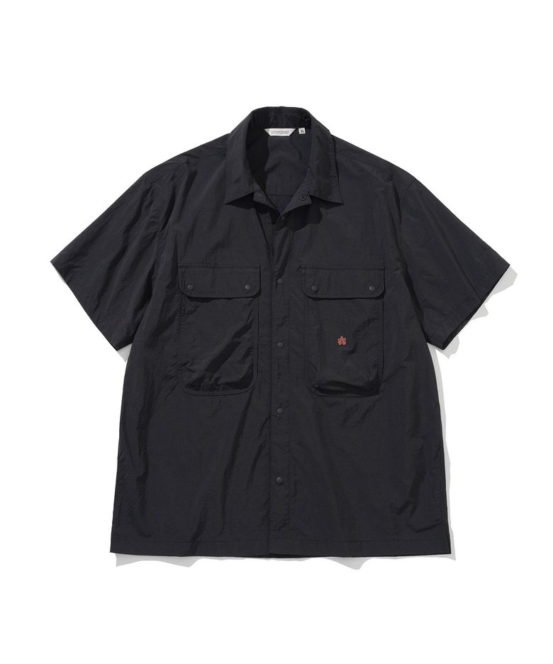 ae 2 pocket s/s work shirt black