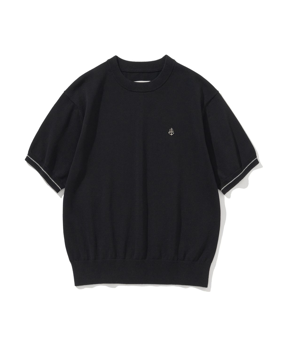 유니폼브릿지(UNIFORM BRIDGE) basic summer crew neck s/s knit(womens) black