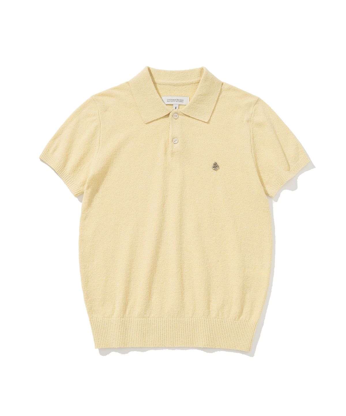 유니폼브릿지(UNIFORM BRIDGE) boucle polo s/s knit(womens) butter