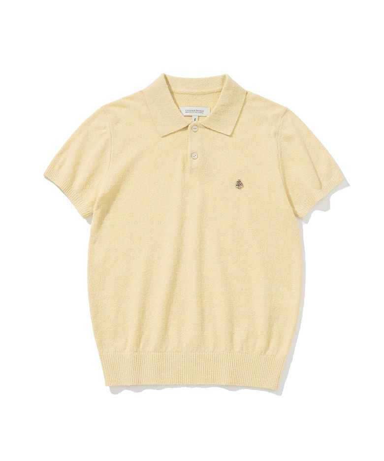 boucle polo s/s knit(womens) butter