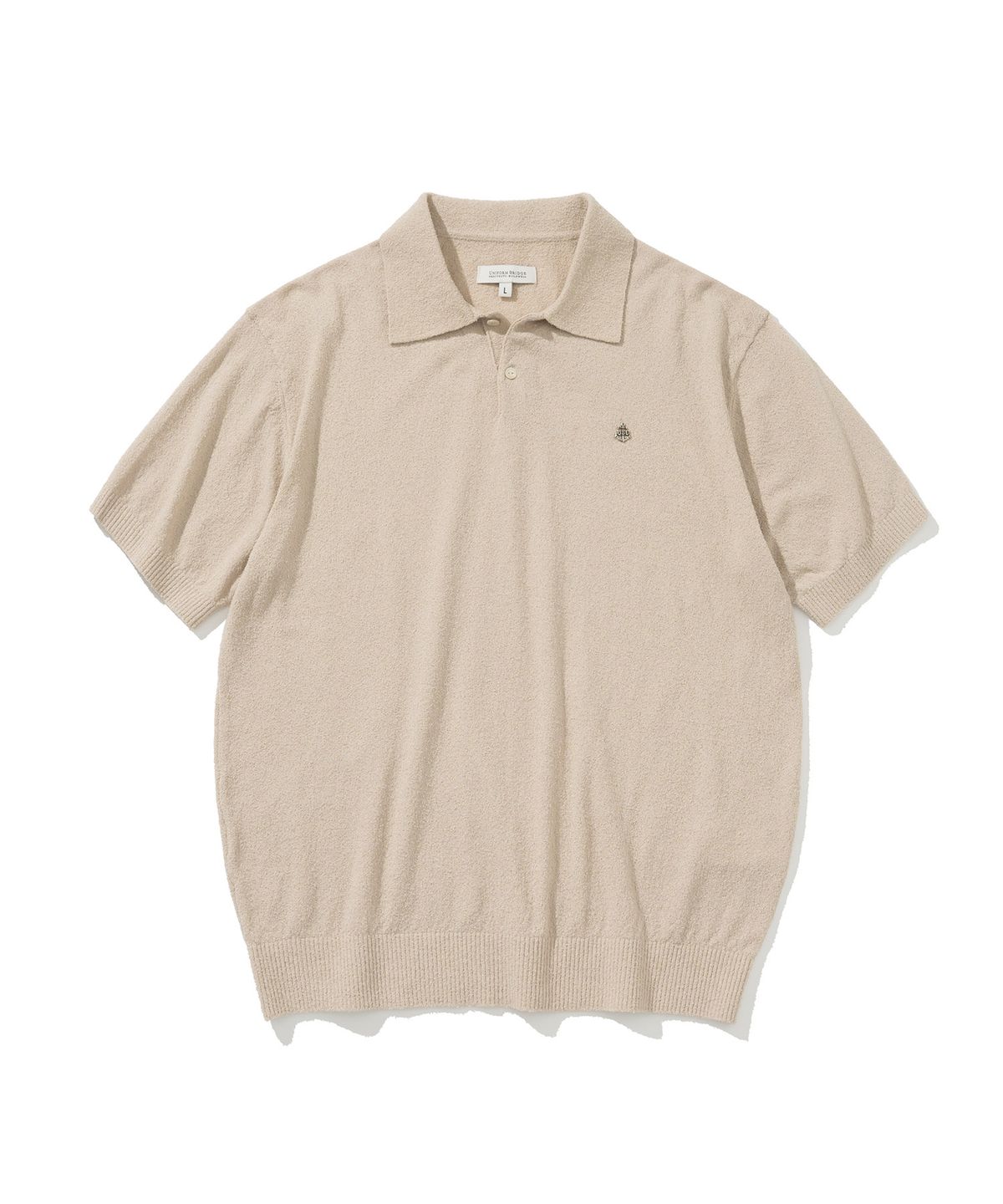 유니폼브릿지(UNIFORM BRIDGE) boucle polo s/s knit beige