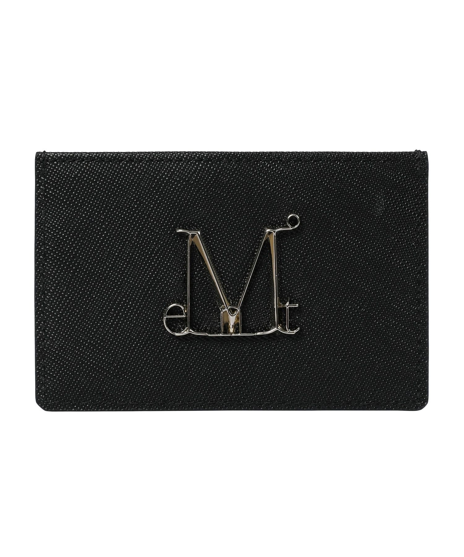 MUSINSA | MUCENT Main Symbol Metal Logo Saffiano Card Wallet