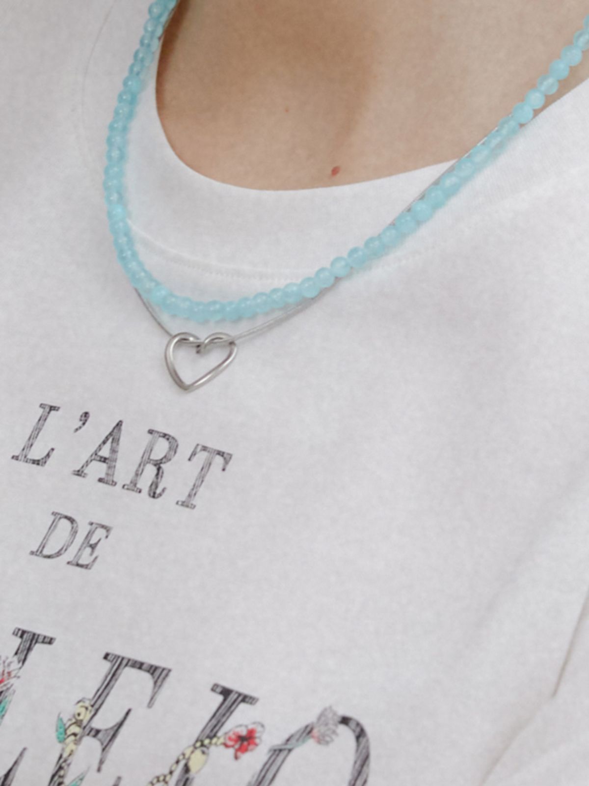 겟미블링(GETMEBLING) Center heart necklace