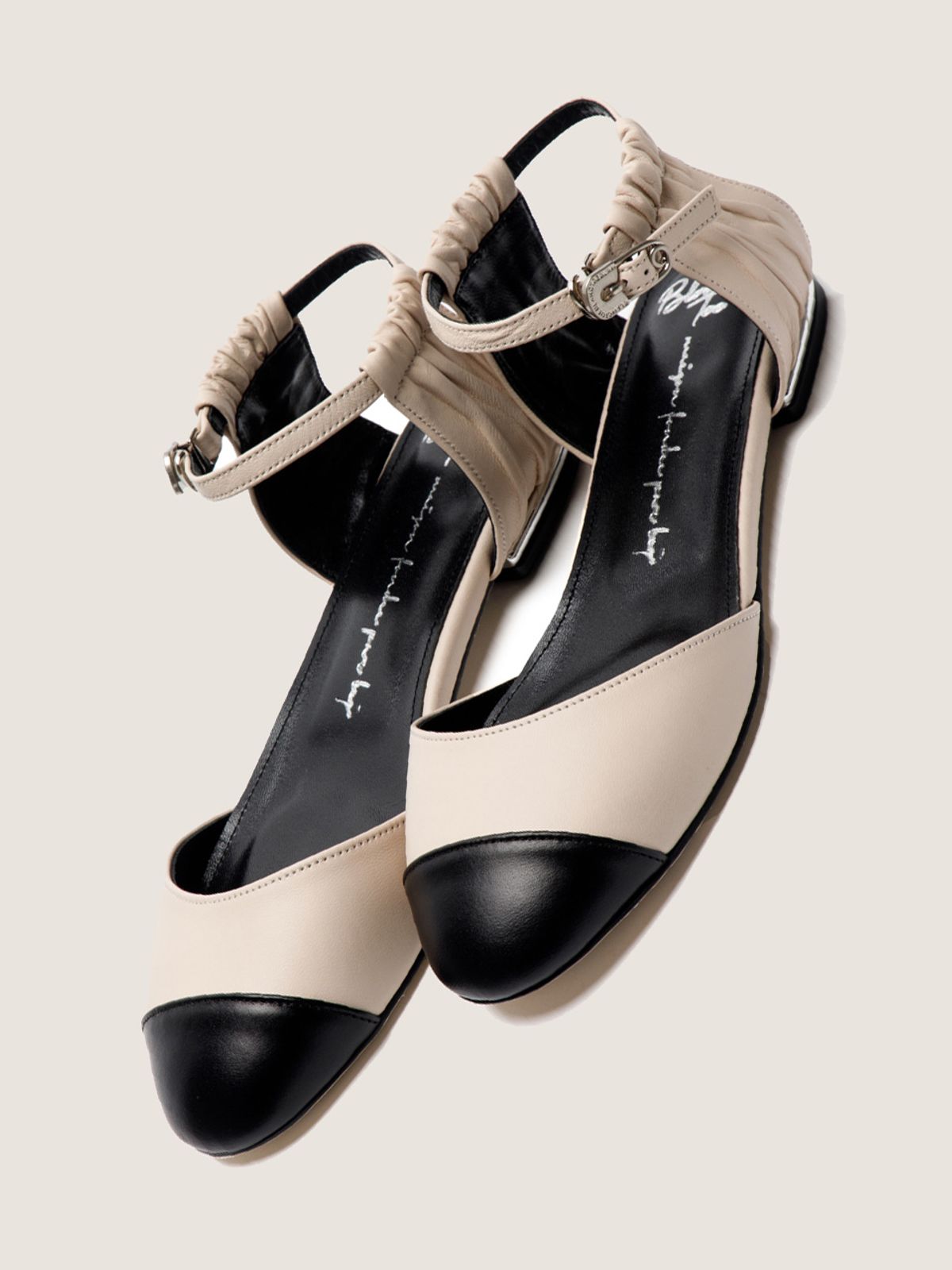 블랑토(BLANC TOE) 주름플랫 SIDE WRINKLE FLATS 10 [S65-NUDEBEIGE]