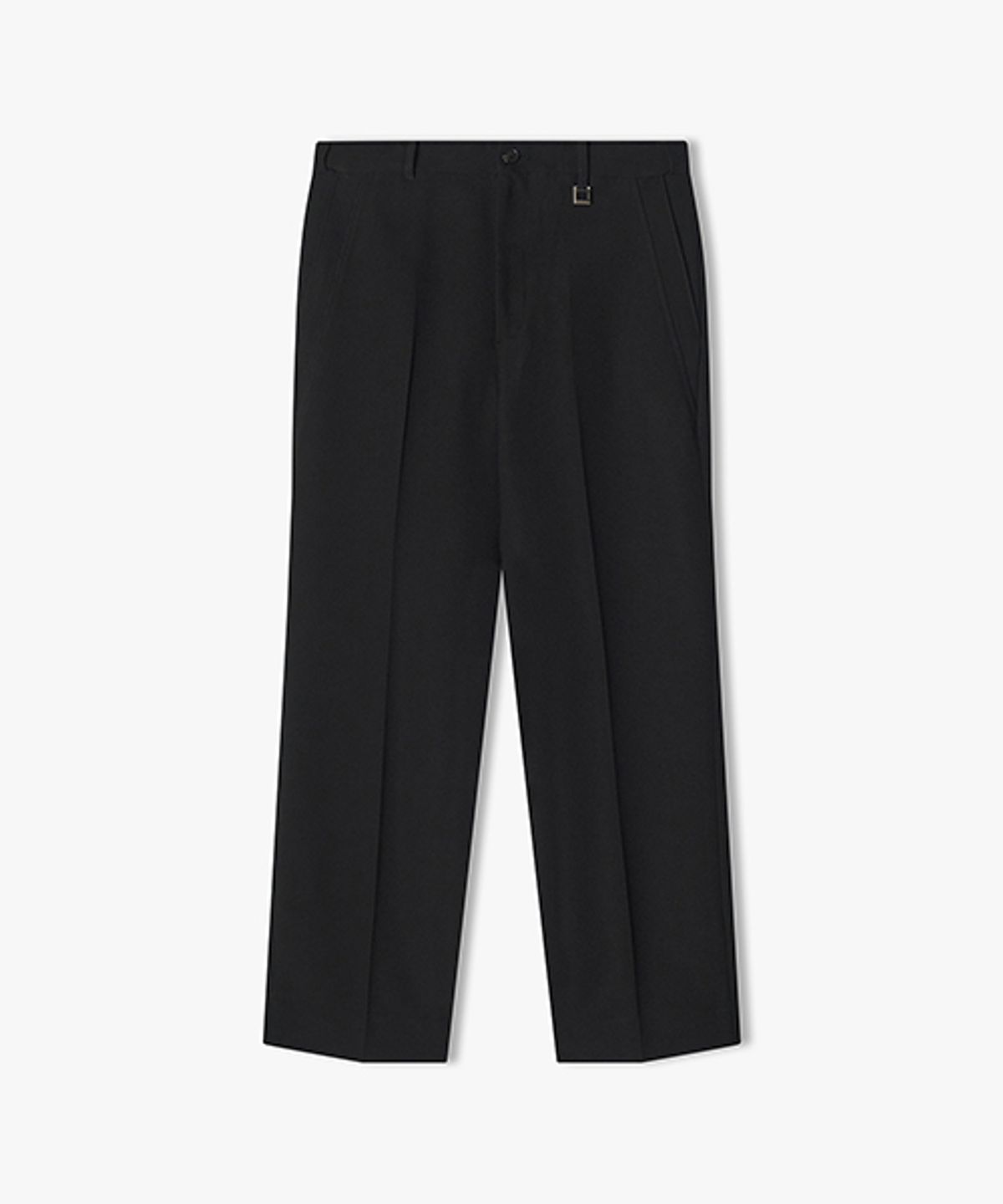 리버클래시(LIBERCLASSY) [25SS] LLS23526 블랙 세미와이드핏 트윌 팬츠