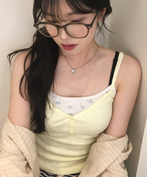 Button Point Rip Sleeveless Lime