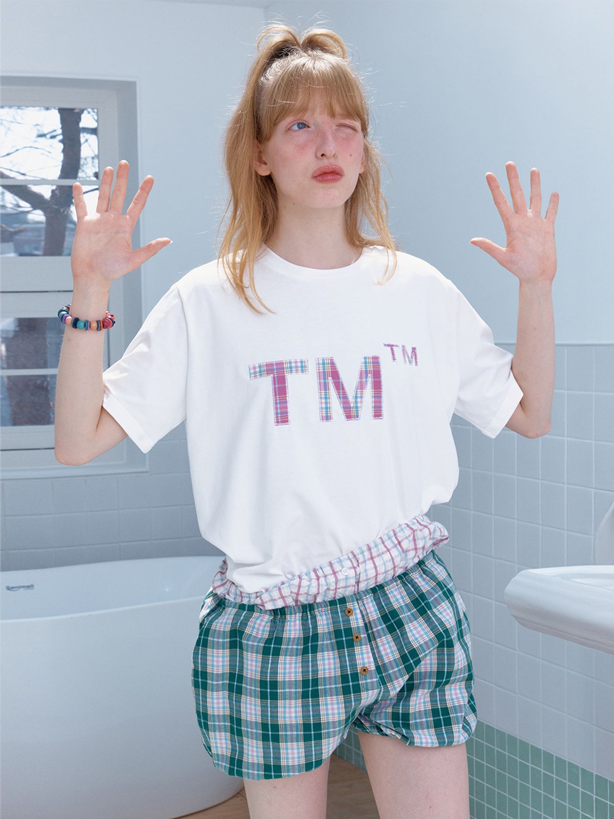 틸다마틸다(TILDA MA TILDA) TM 패치워크 티셔츠_핑크