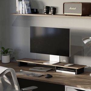 Ekeepment 코르크 원목 모니터 받침대 선반