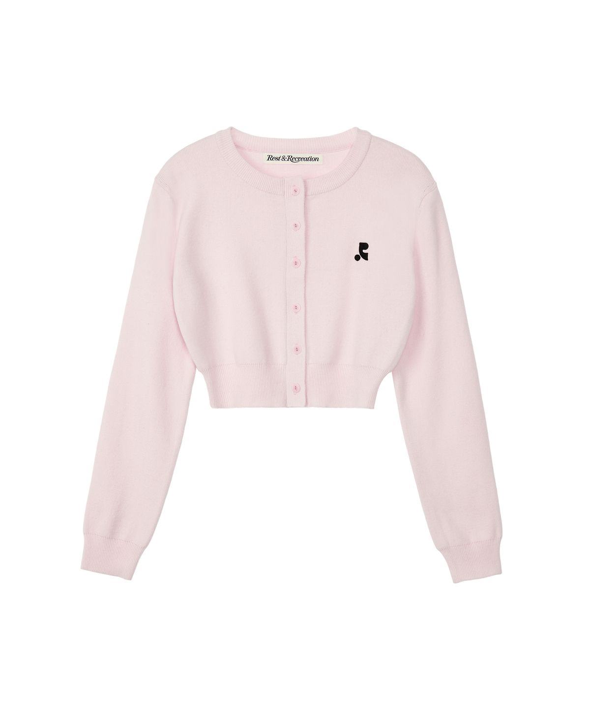 레스트앤레크레이션(REST&RECREATION) RR CROPPED KNIT CARDIGAN - PINK