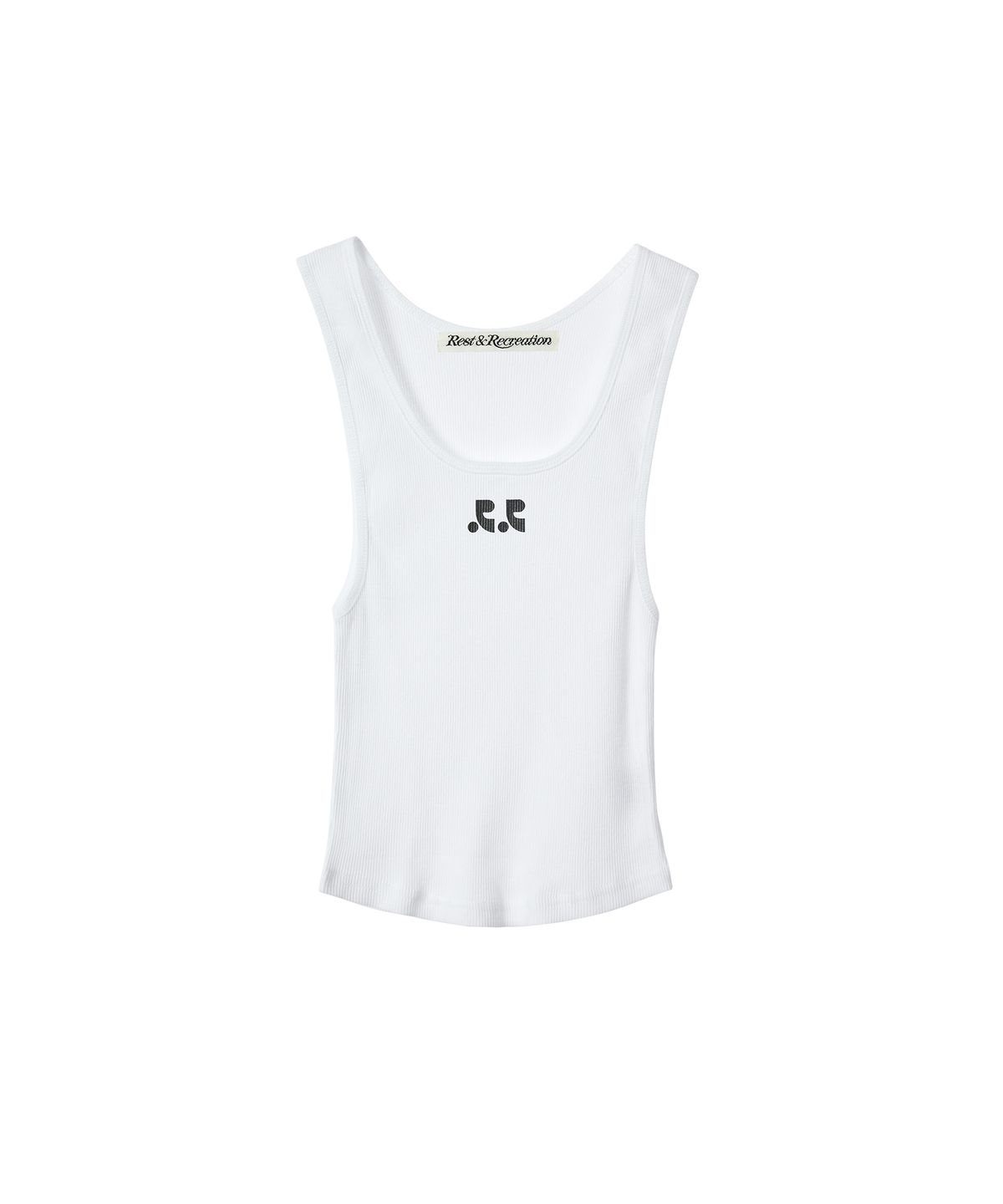 레스트앤레크레이션(REST&RECREATION) RR LOGO SHORT TANK TOP - WHITE