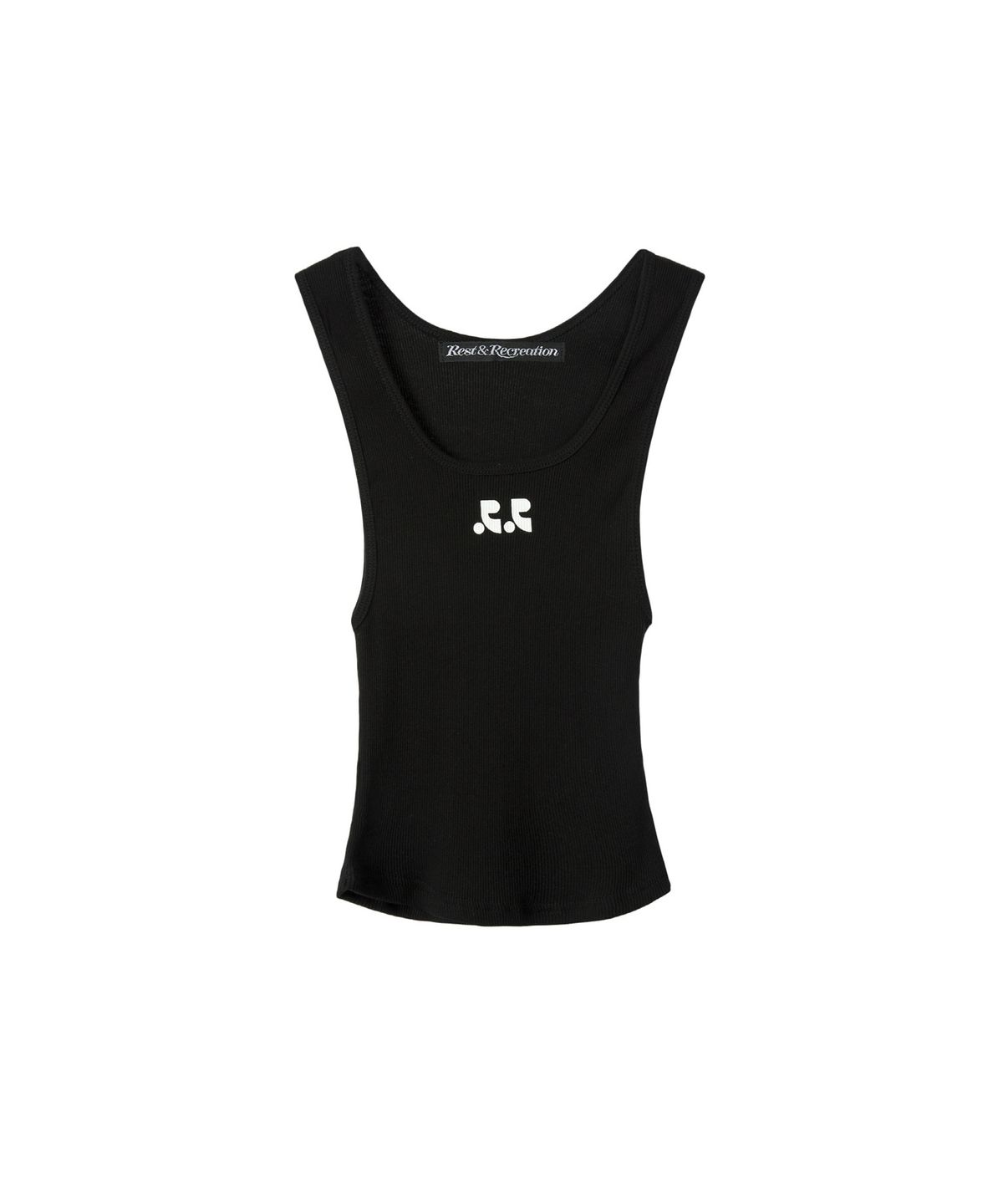 레스트앤레크레이션(REST&RECREATION) RR LOGO SHORT TANK TOP - BLACK