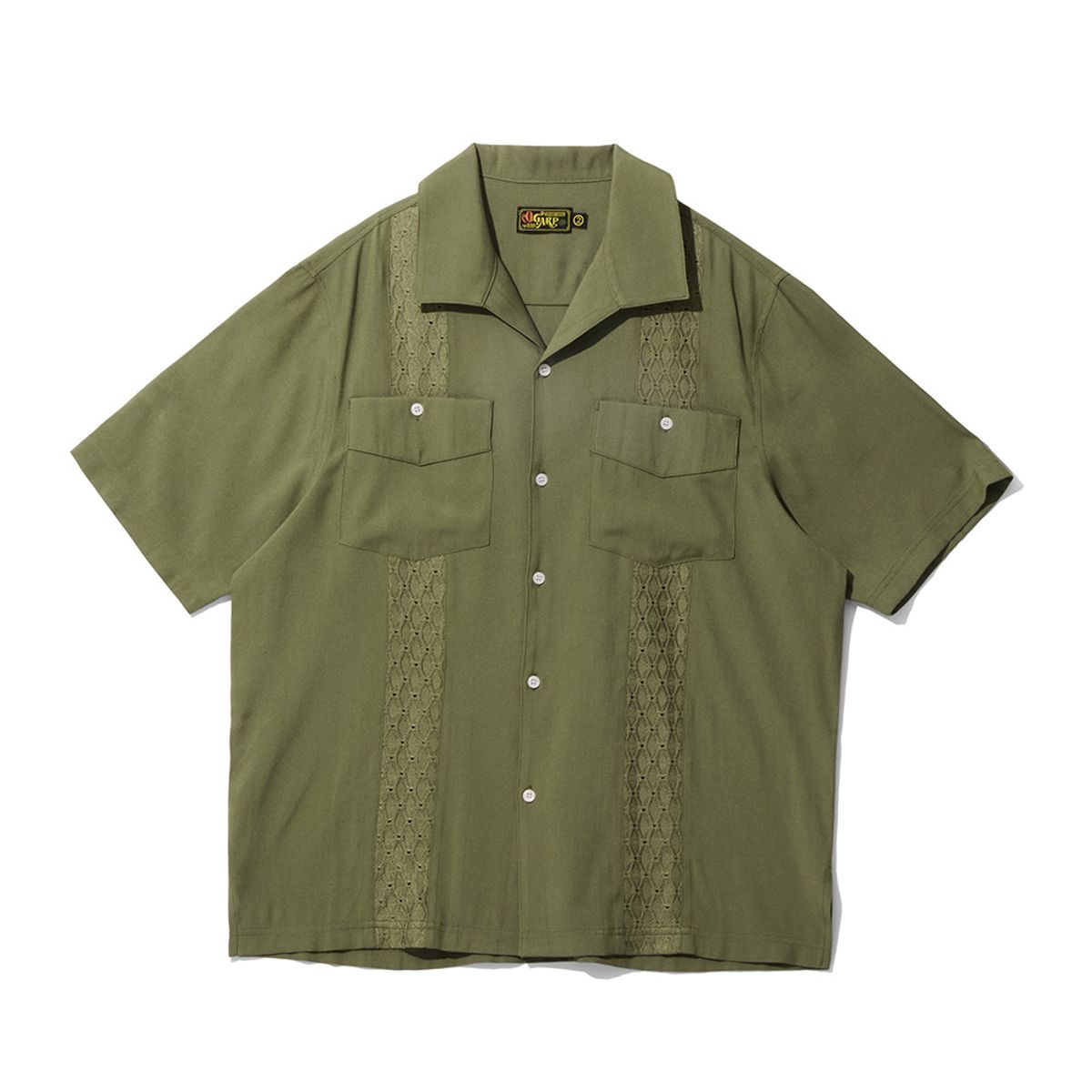오가프(OGARP) No-Tie Collar Shirt Olive