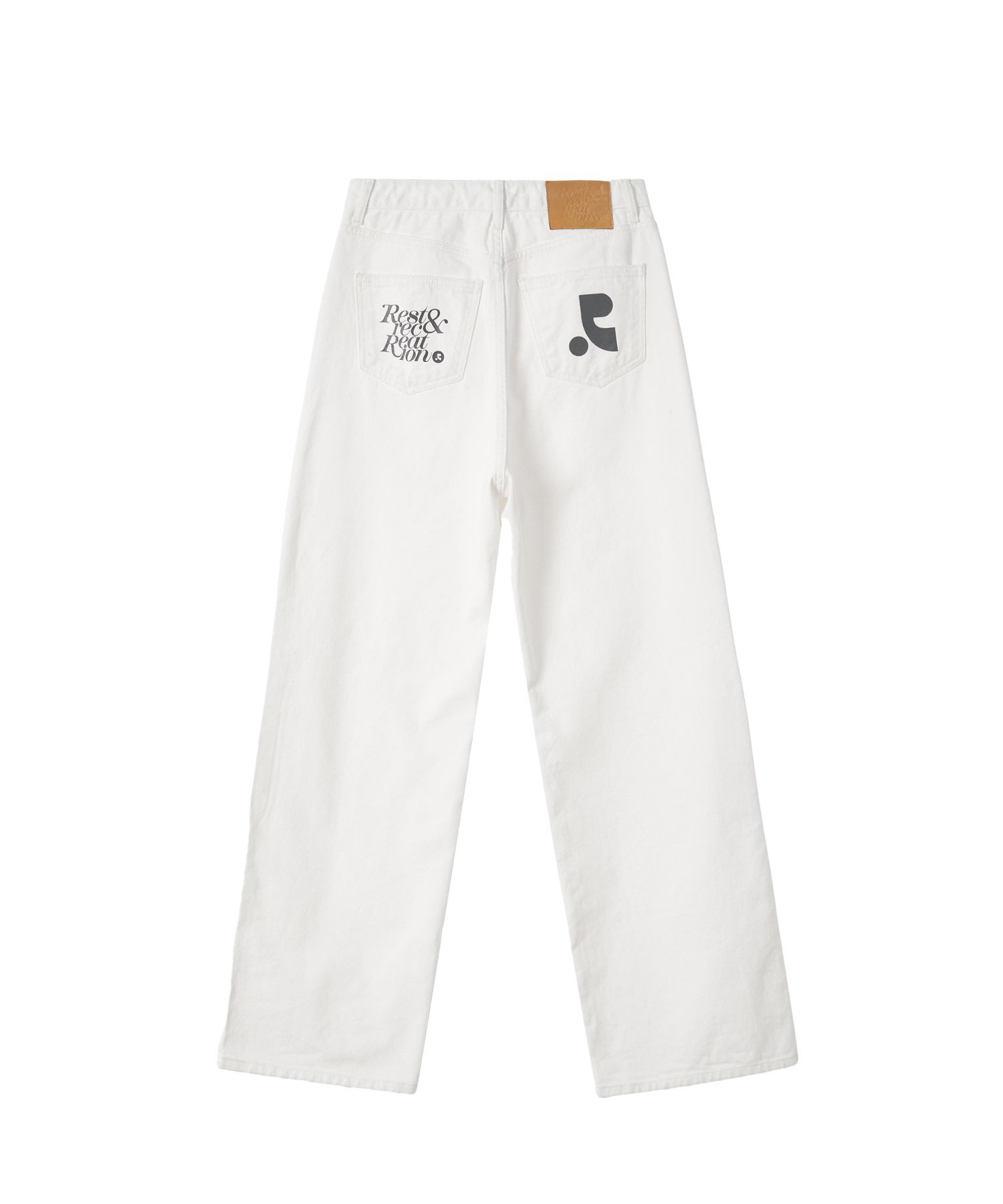 MUSINSA | REST&RECREATION RR WIDE JEANS - WHITE