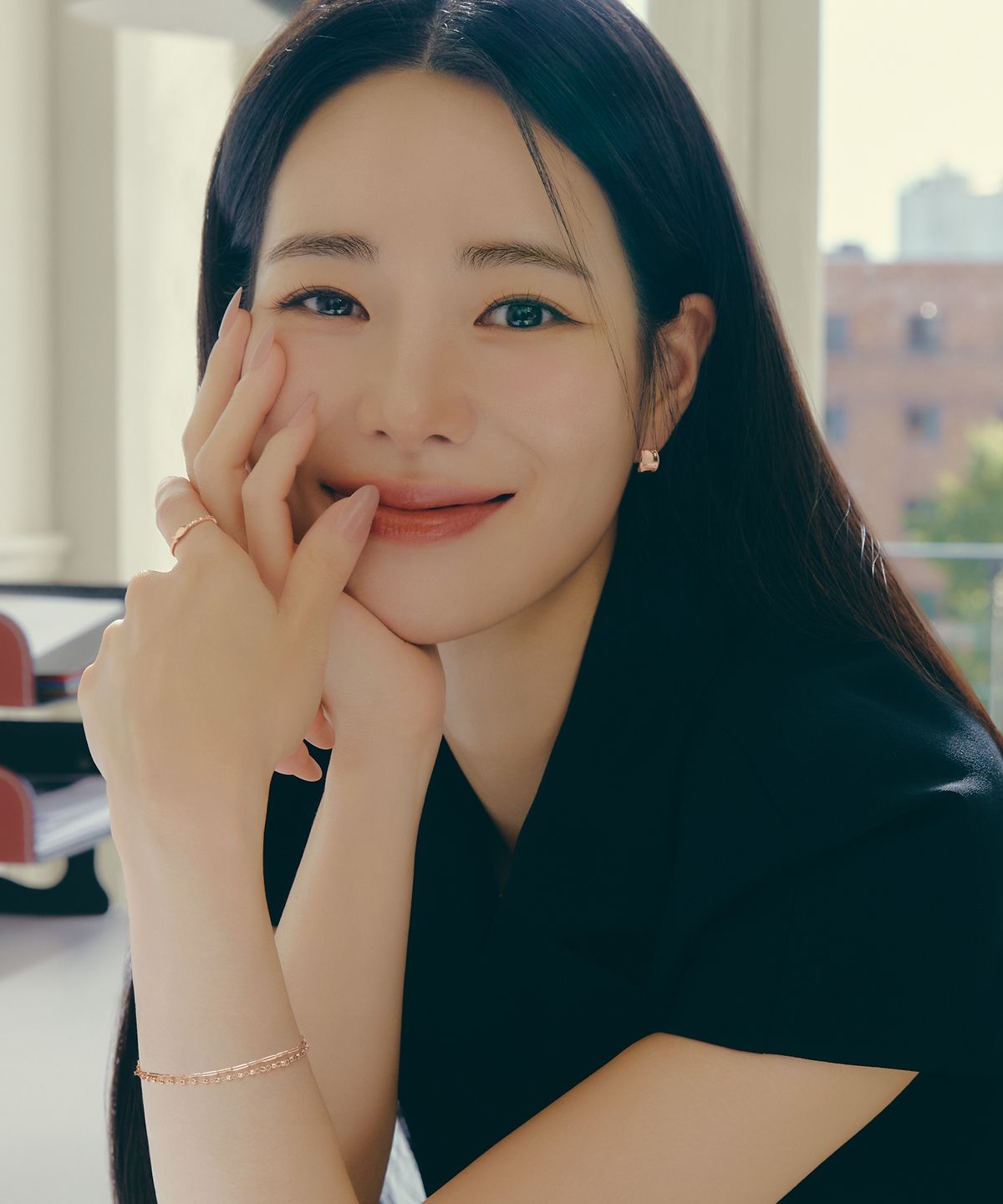 로제도르(ROSEEDOR) 무아르딘 원터치 귀고리(PG)_282300051