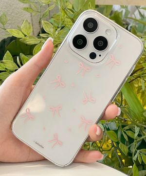 [블랙핑크리본] 아이폰 갤럭시 전기종 투명케이스