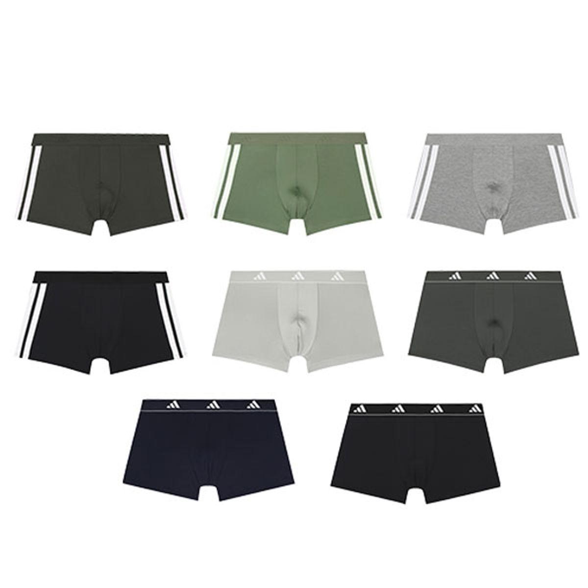 아디다스 언더웨어(ADIDAS UNDERWEAR) [8PACK] 남성 에어로레디 3BAR 드로즈