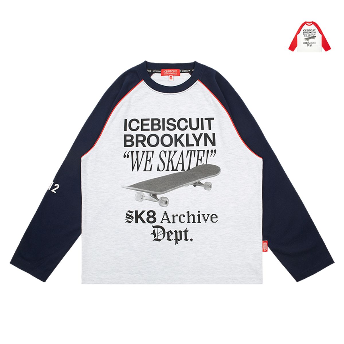 아이스비스킷(ICEBISCUIT) IB스케이트보드래글런티셔츠_IB51TR541