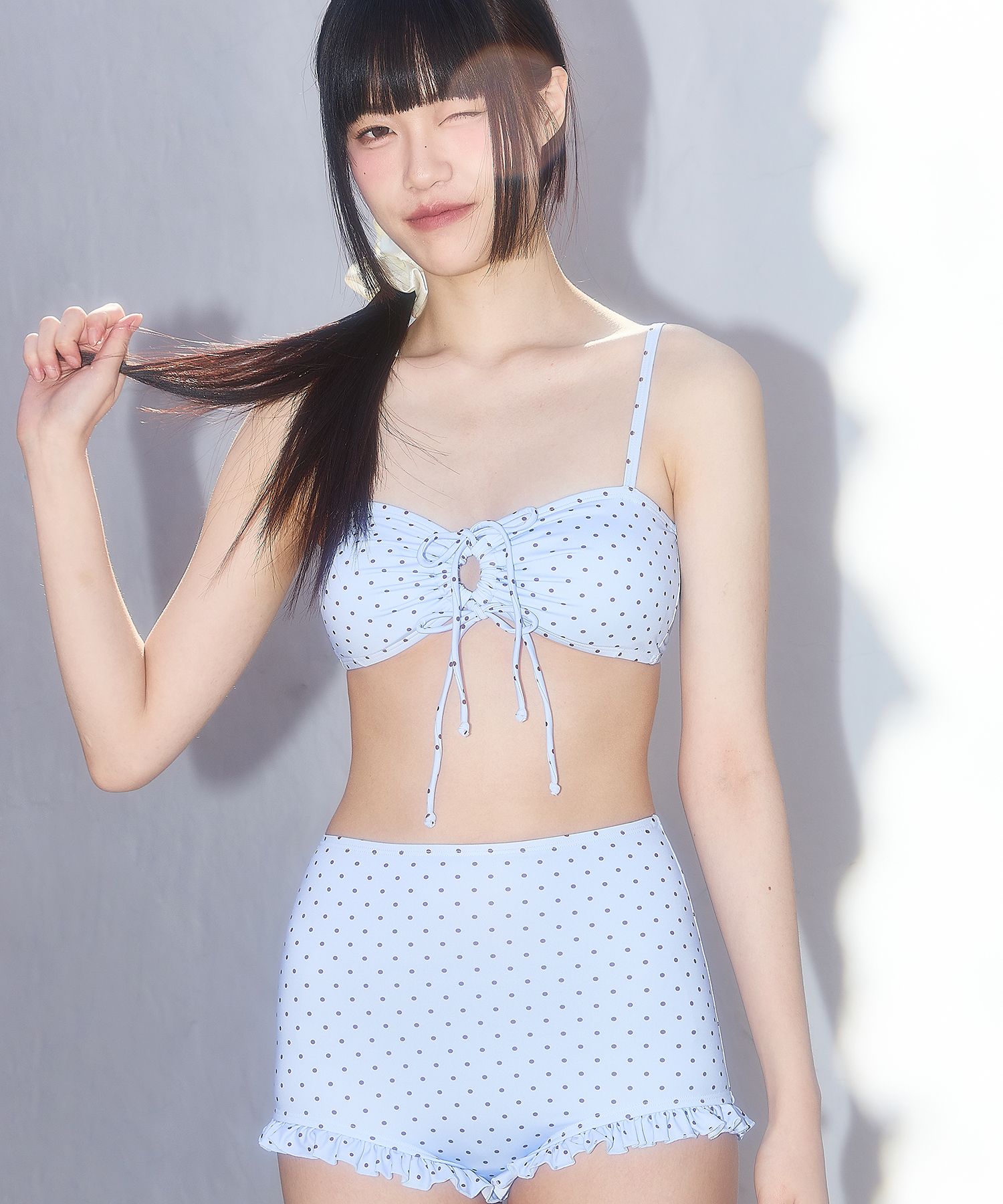 送料・関税込 ●ILLIGO● DOT RUFFLE BIKINI MUSINSA | ILLIGO Dot Ruffle Bikini Blue