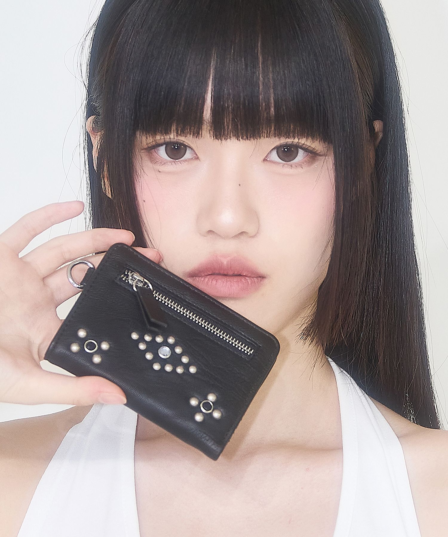 ●ILLIGO● Studded Cross Wallet Black 25SMACC02BK MUSINSA | ILLIGO Studded Cross Wallet Black