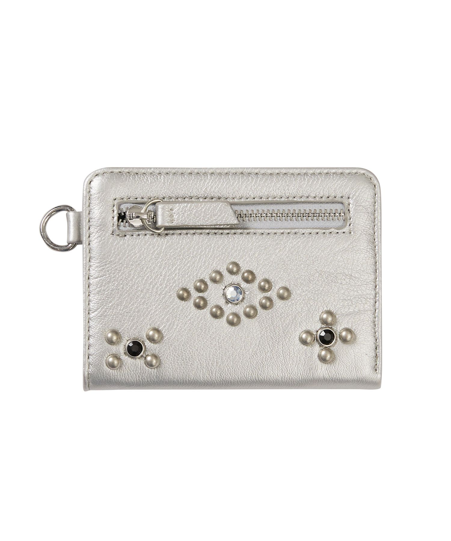 ●ILLIGO● stud cross wallet silver 25SMACC02SV MUSINSA | ILLIGO Studded Cross Wallet Silver