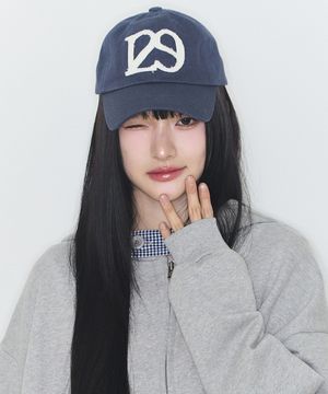 129 아플리케 볼 캡 네이비