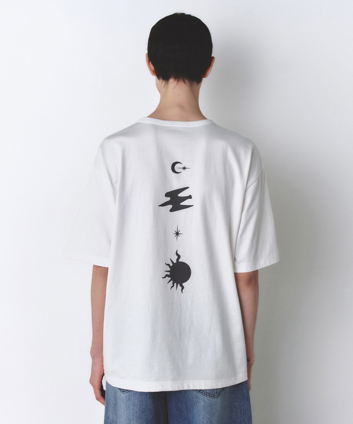 인사일런스(INSILENCE) 백프린트 심볼 티셔츠 OFF WHITE