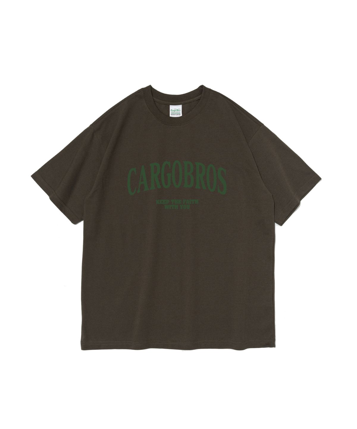 카고브로스(CARGOBROS) 아치 로고 오버 반팔티 (카키)