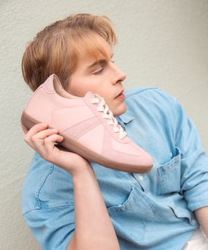 남자 쿠바 스니커즈 7CM [핑크]