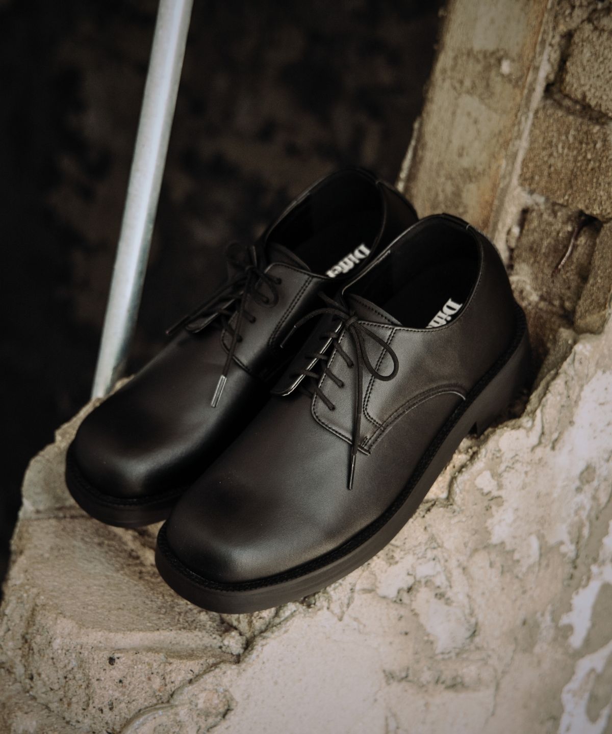 디퍼슈(DIFFERSHOE) 702 샤프 더비슈즈 7CM 매트 블랙 [무광]