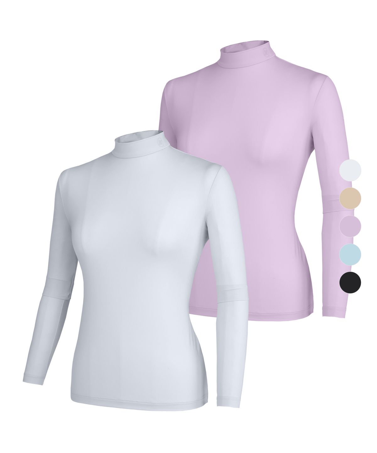 투엘라(2ELA) 쿨블리 여성 나일론 냉감 무지 반폴라 긴팔 티셔츠 5 Colors