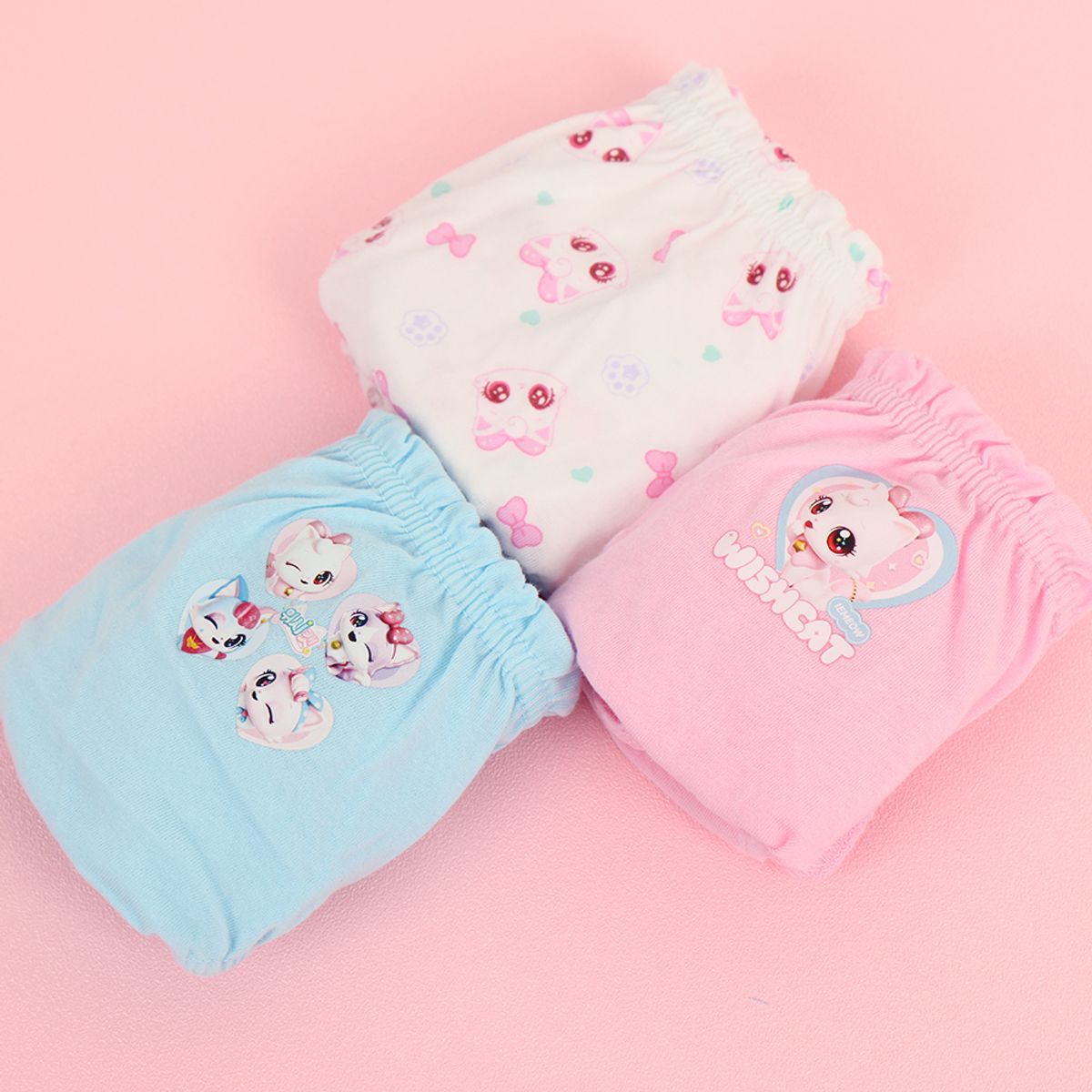 프리미에팜(PREMIERFAM) 위시캣 여아동 삼각팬티 3매세트 #1