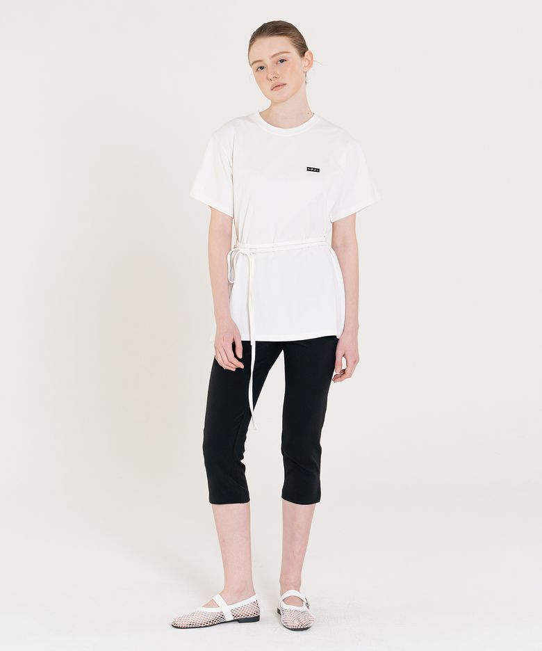 Capri Slit Pants 블랙