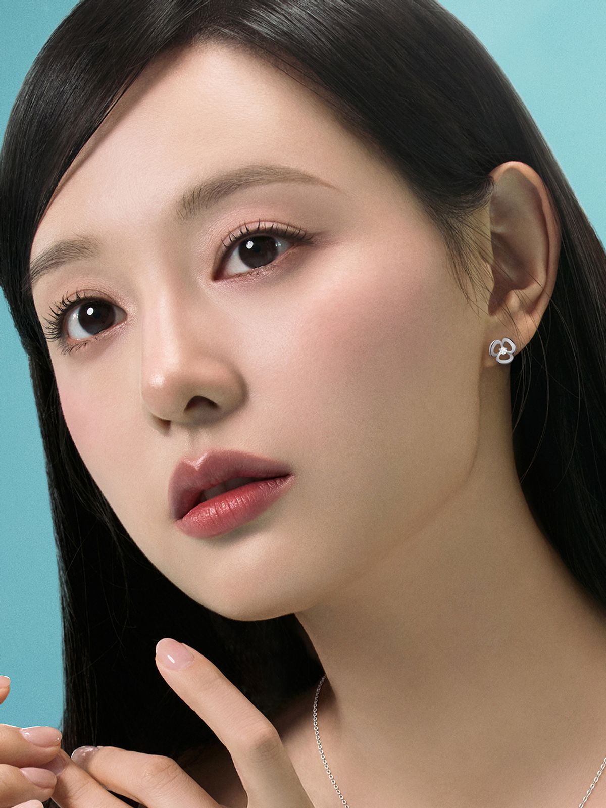 스톤헨지(STONEHENGE) 러브 듀엣 실버 귀걸이 SA25B44T