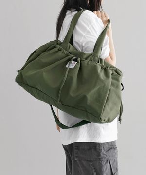 스트링 포켓 보스턴 트래블백 - khaki