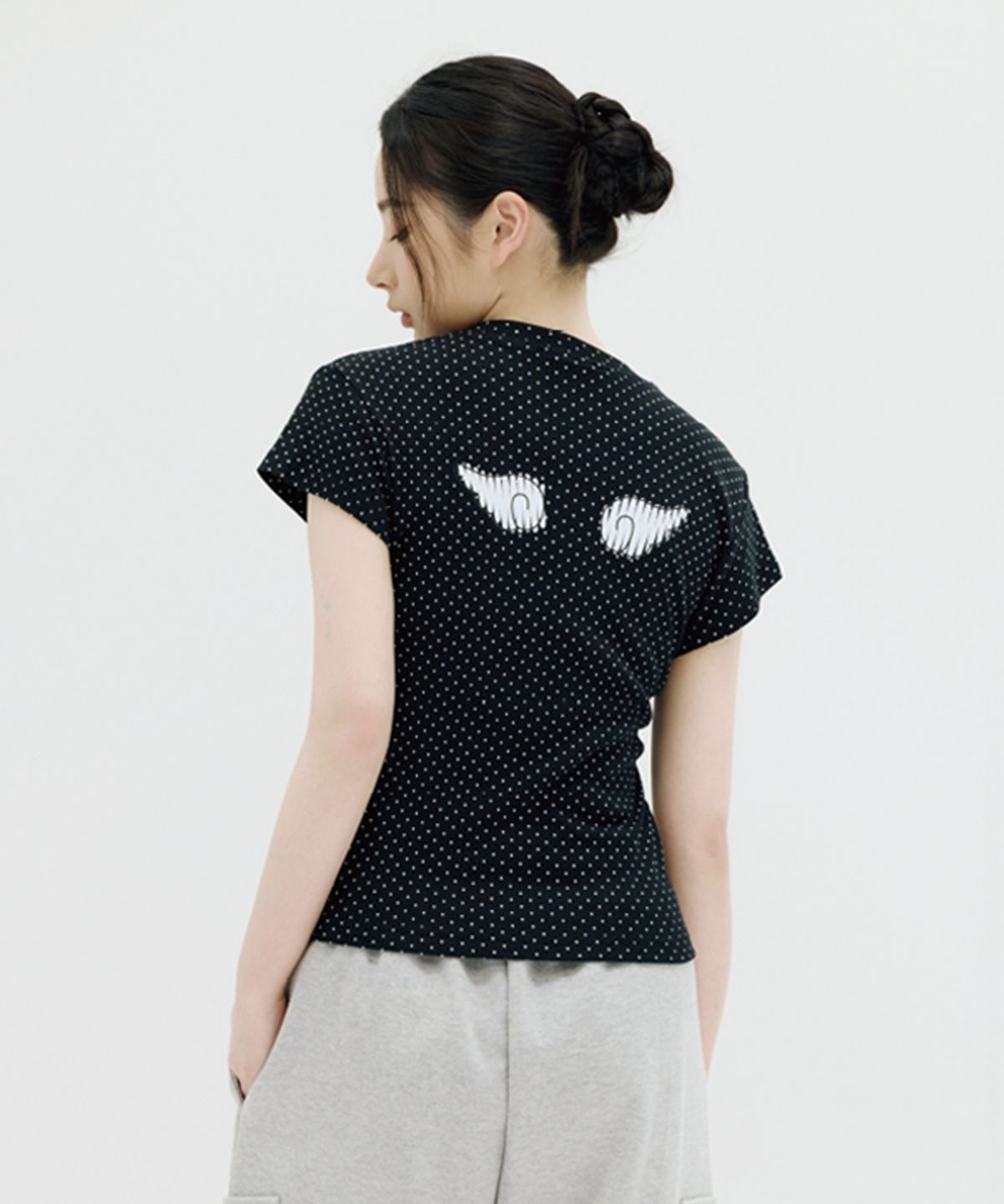 프라임에이트(PRIMATE) DOT MINI WINGS 여성 땡땡이 반팔티셔츠 3 COLORS