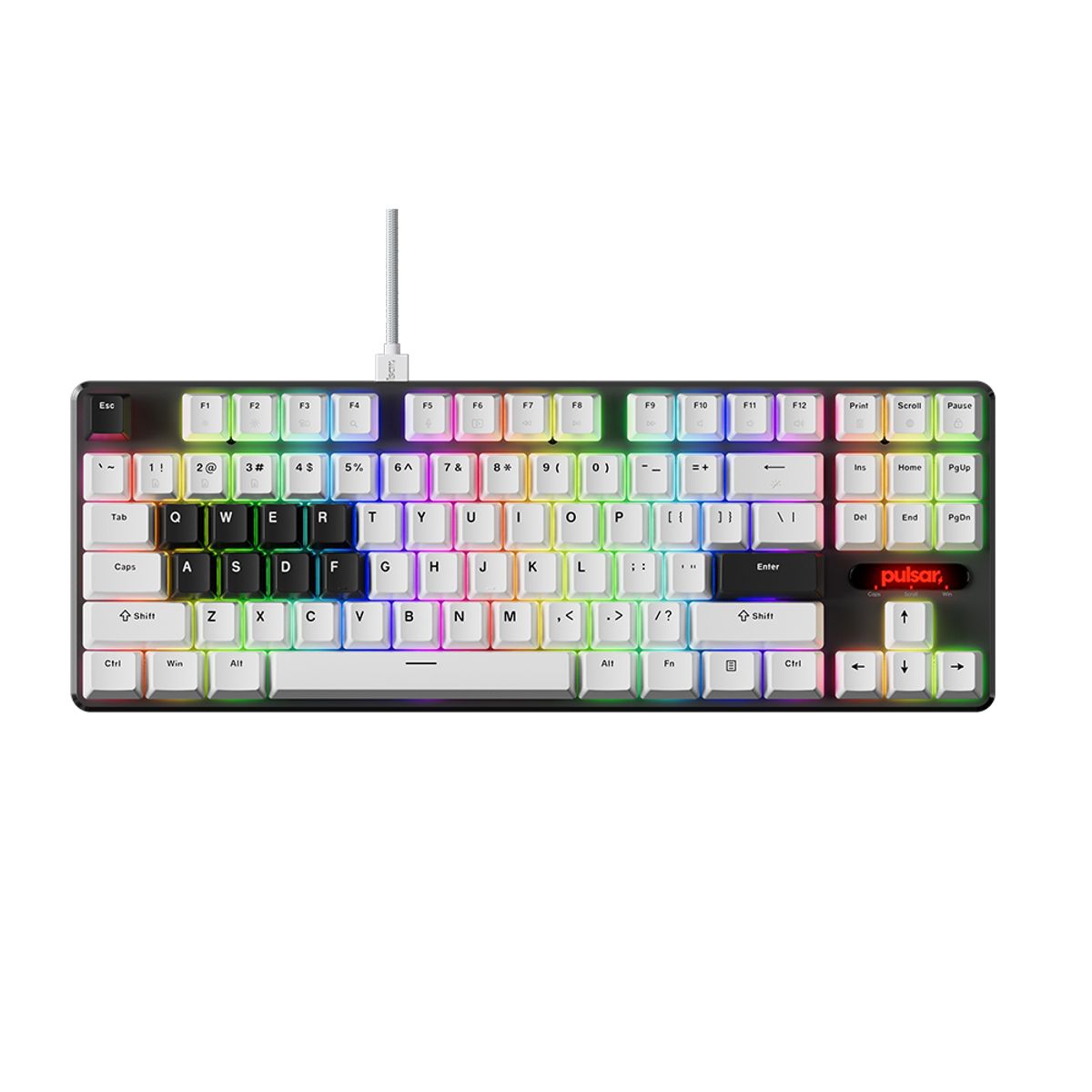 펄사(PULSAR) PCMK 2 HE TKL 마그네틱 키보드 영문 화이트색상 래피드 트리거 자석축 알루미늄바디 8K (PCMK2HE801W)