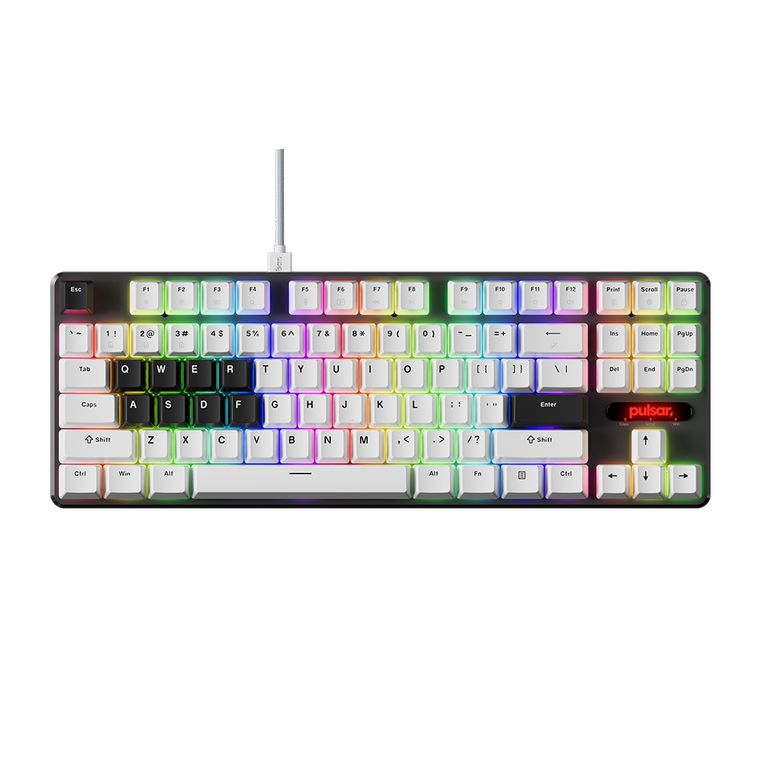 PCMK 2 HE TKL 마그네틱 키보드 영문 화이트색상 래피드 트리거 자석축 알루미늄바디 8K (PCMK2HE801W)