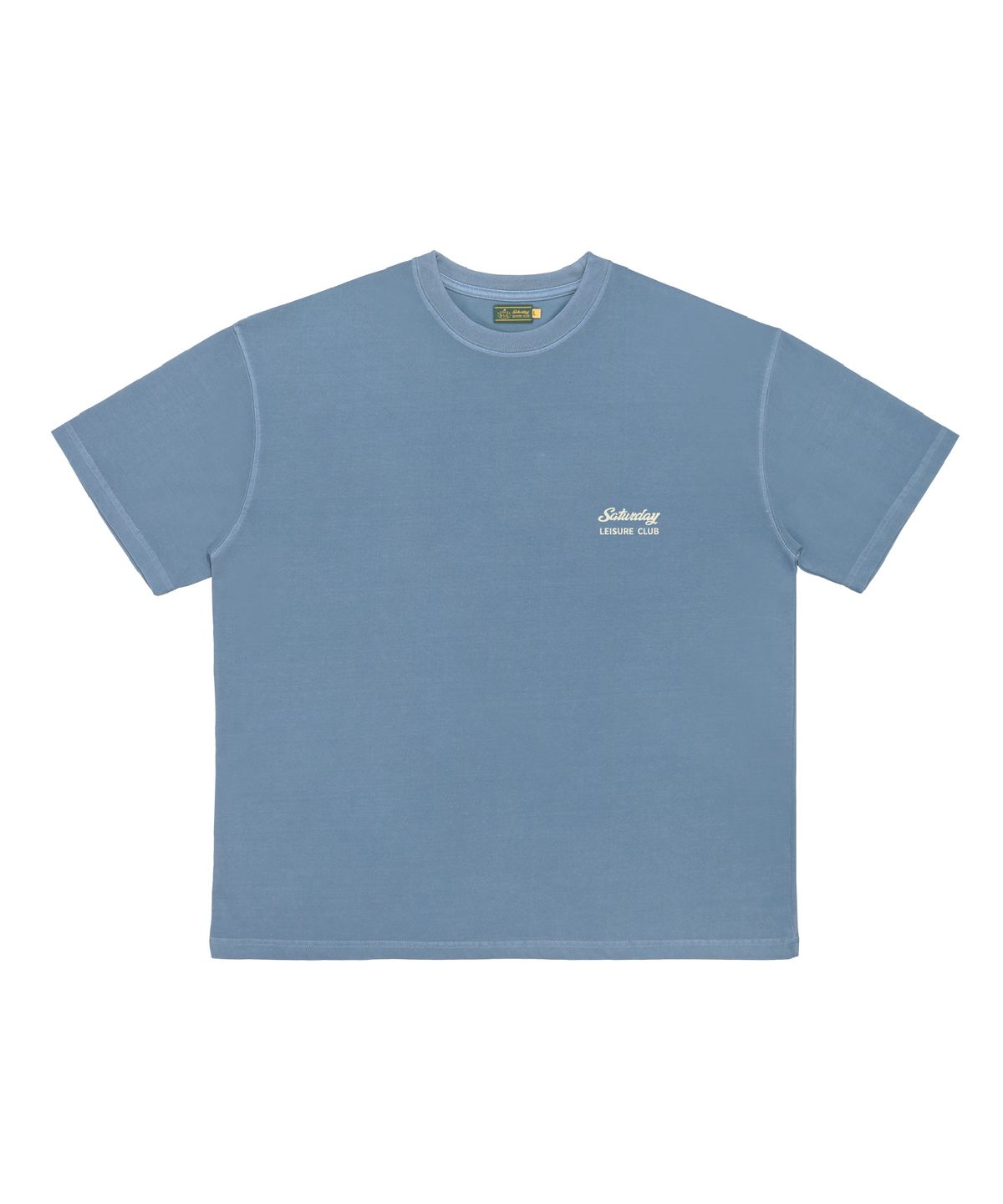 세러데이 레저 클럽(SATURDAY LEISURE CLUB) Pigment Dyed T-shirt(Unisex) / Small S.L.C Logo - Sky Blue