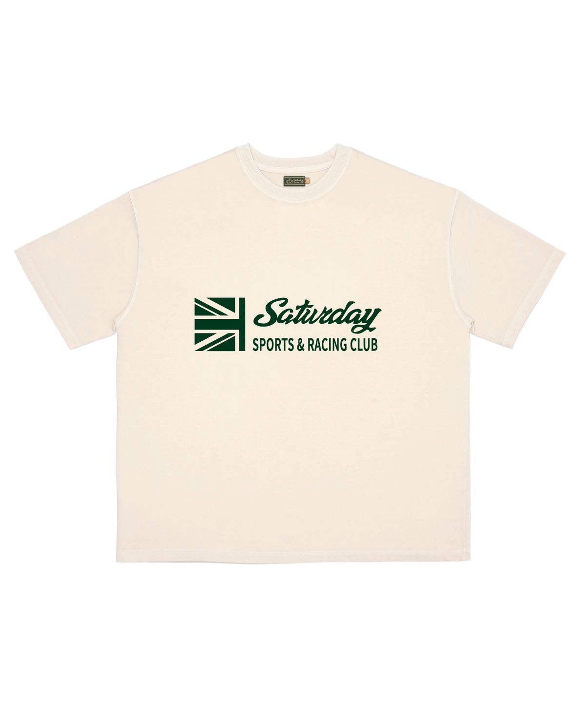 세러데이 레저 클럽(SATURDAY LEISURE CLUB) Pigment Dyed T-shirt(Unisex) / Saturday Sports & Racing Club - Ivory