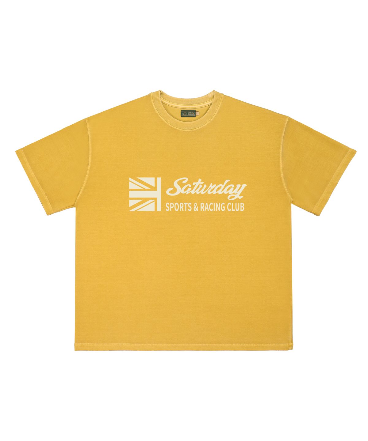 세러데이 레저 클럽(SATURDAY LEISURE CLUB) Pigment Dyed T-shirt(Unisex) / Saturday Sports & Racing Club - Mustard