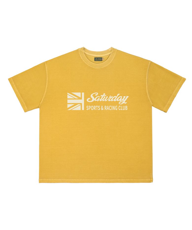 Pigment Dyed T-shirt(Unisex) / Saturday Sports & Racing Club - Mustard