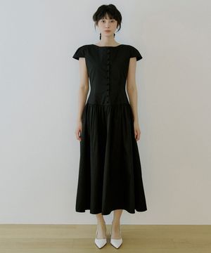 WOI BEAN BUTTON LONG OPS BLACK