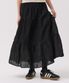 코튼 캉캉 롱 스커트 블랙