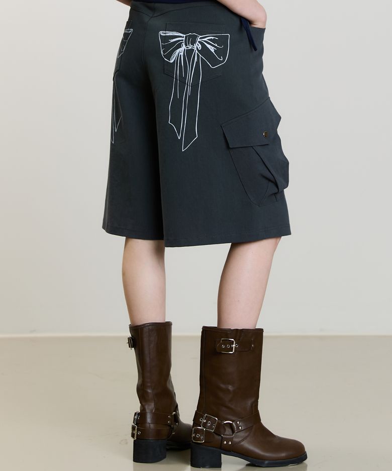 SM RIBBON PANTS(CHARCOAL)