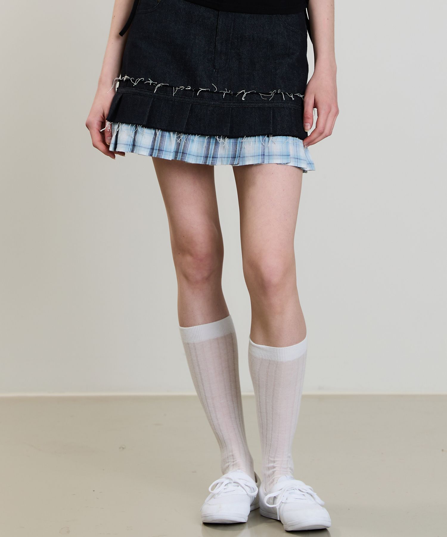 ★2025SS新作★LUV IS TRUE★SM DENIM MINI SKIRT MUSINSA | LUV IS TRUE SM DENIM MINI SKIRT(BLUE)
