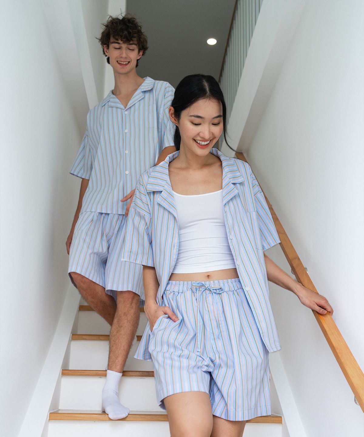 오끼뜨(OGGITT) (uni)레지던스 텐저린오션 스트라이프 파자마